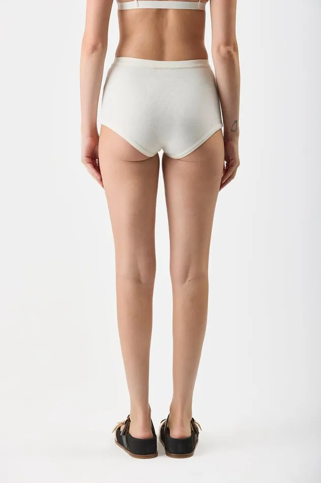 Women Pants Gabriela Hearst Aris Knit Short In Ivory Merino Wool