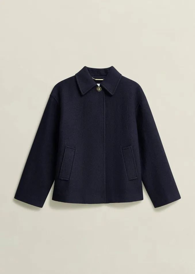 Women Payton Coat With Wool Navy Hobbs Coats and Jackets