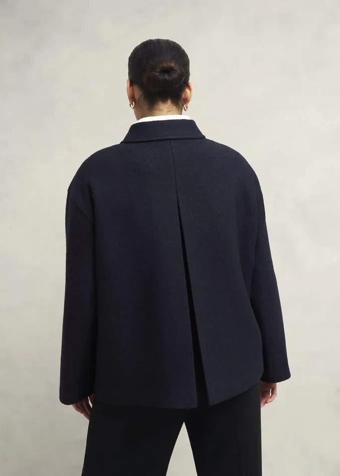 Women Payton Coat With Wool Navy Hobbs Coats and Jackets