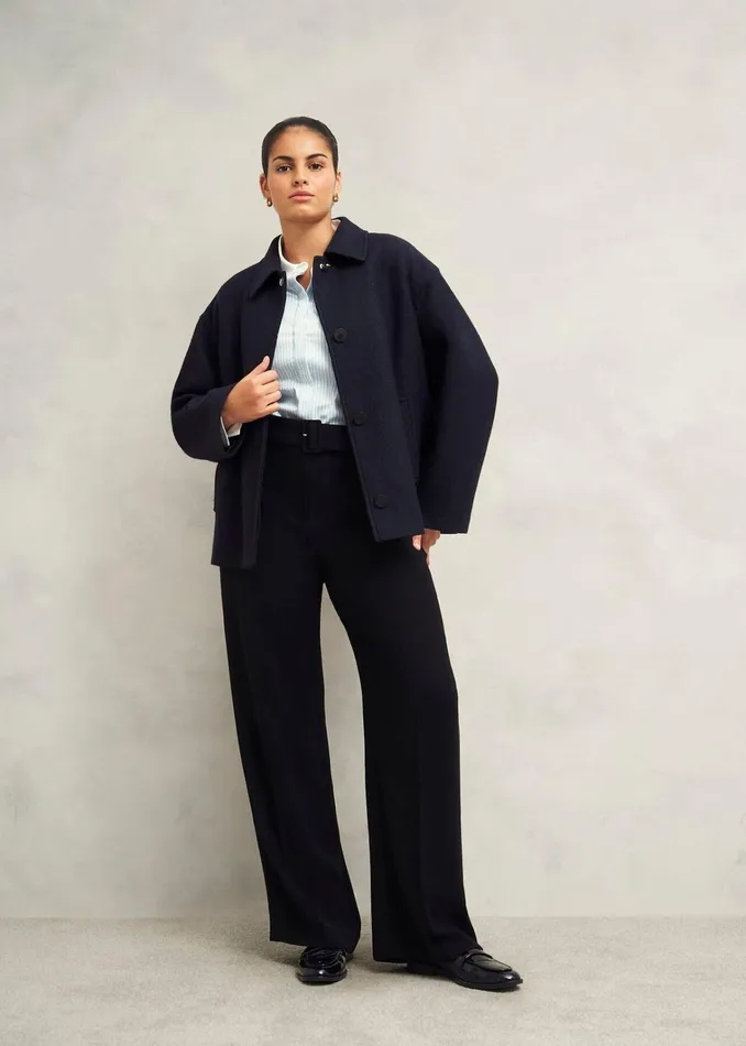 Women Payton Coat With Wool Navy Hobbs Coats and Jackets