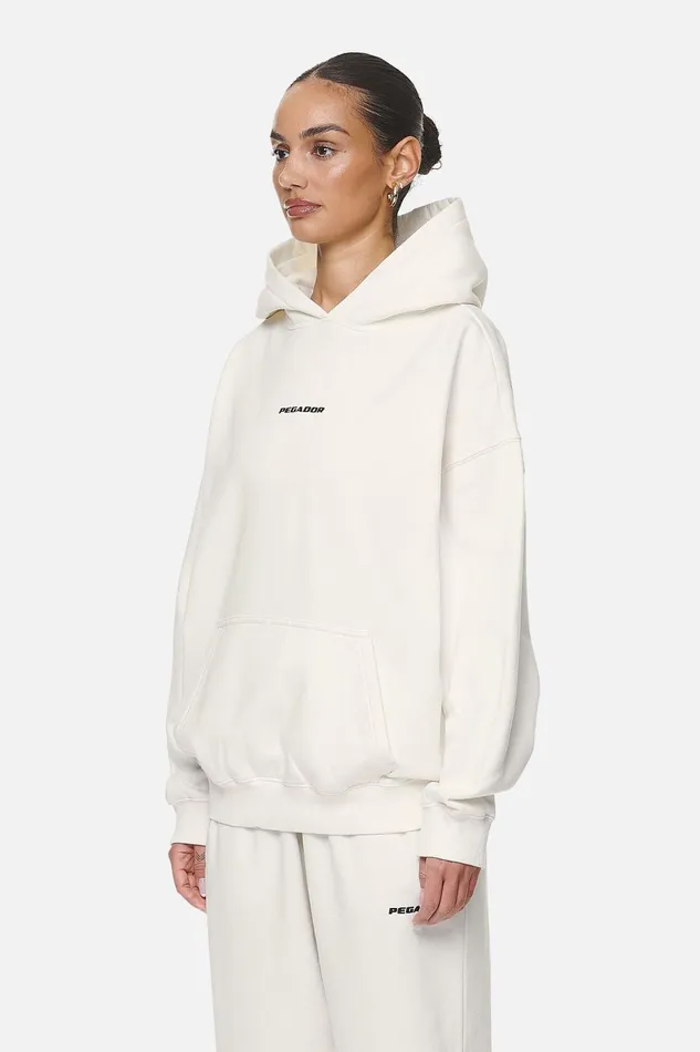 Women Pegador Hoodies Atna Logo Oversized Hoodie Washed Coconut Milk Black Women Pegador Hoodies Atna Logo Oversized Hoodie Washed Coconut Milk Black