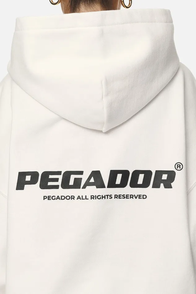 Women Pegador Hoodies Atna Logo Oversized Hoodie Washed Coconut Milk Black Women Pegador Hoodies Atna Logo Oversized Hoodie Washed Coconut Milk Black