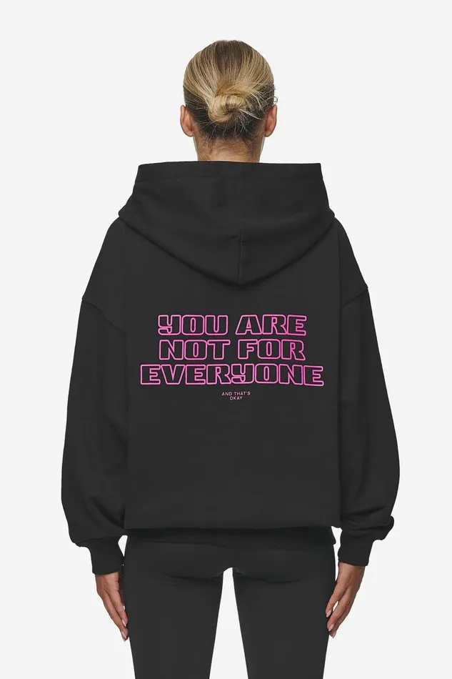 Women Pegador Hoodies Skyla Oversized Sweat Jacket Heavy Washed Black