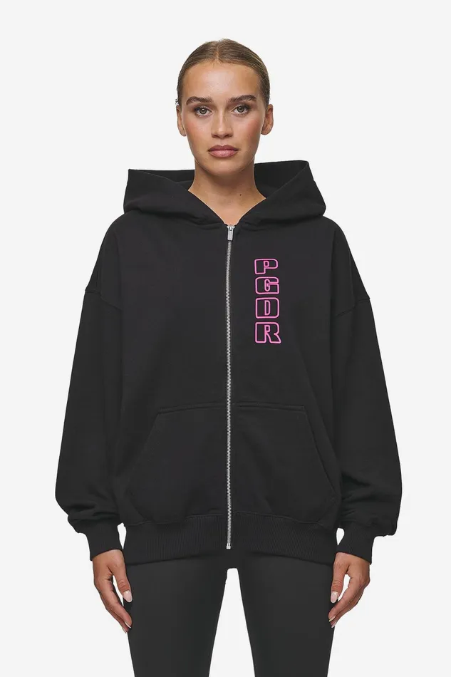 Women Pegador Hoodies Skyla Oversized Sweat Jacket Heavy Washed Black Women Pegador Hoodies Skyla Oversized Sweat Jacket Heavy Washed Black
