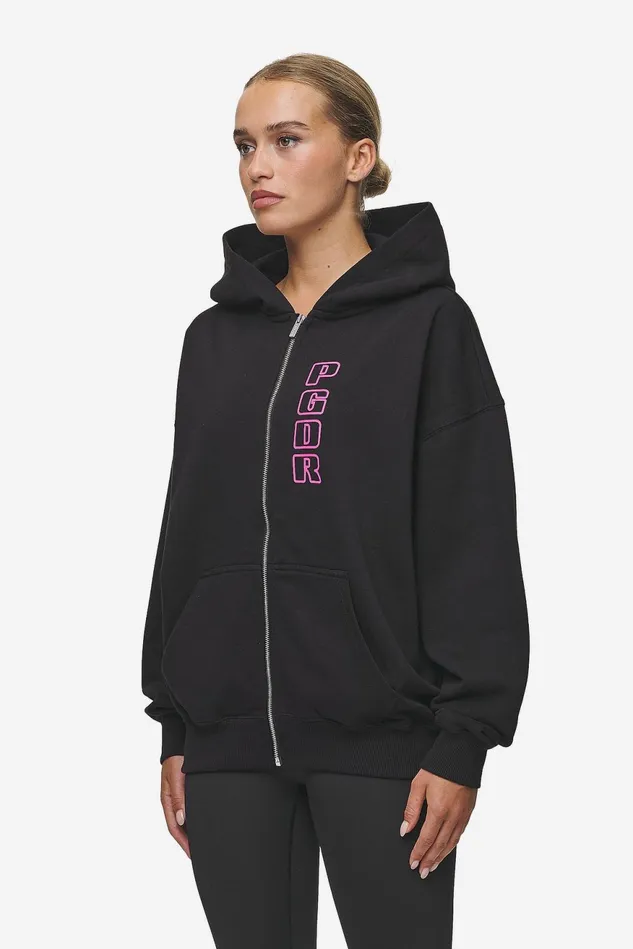 Women Pegador Hoodies Skyla Oversized Sweat Jacket Heavy Washed Black Women Pegador Hoodies Skyla Oversized Sweat Jacket Heavy Washed Black
