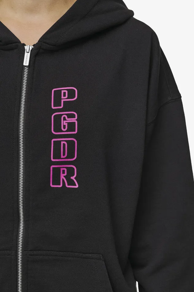 Women Pegador Hoodies Skyla Oversized Sweat Jacket Heavy Washed Black Women Pegador Hoodies Skyla Oversized Sweat Jacket Heavy Washed Black