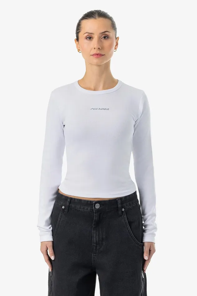 Women Pegador Longsleeves Nina Long Sleeve White Light Grey
