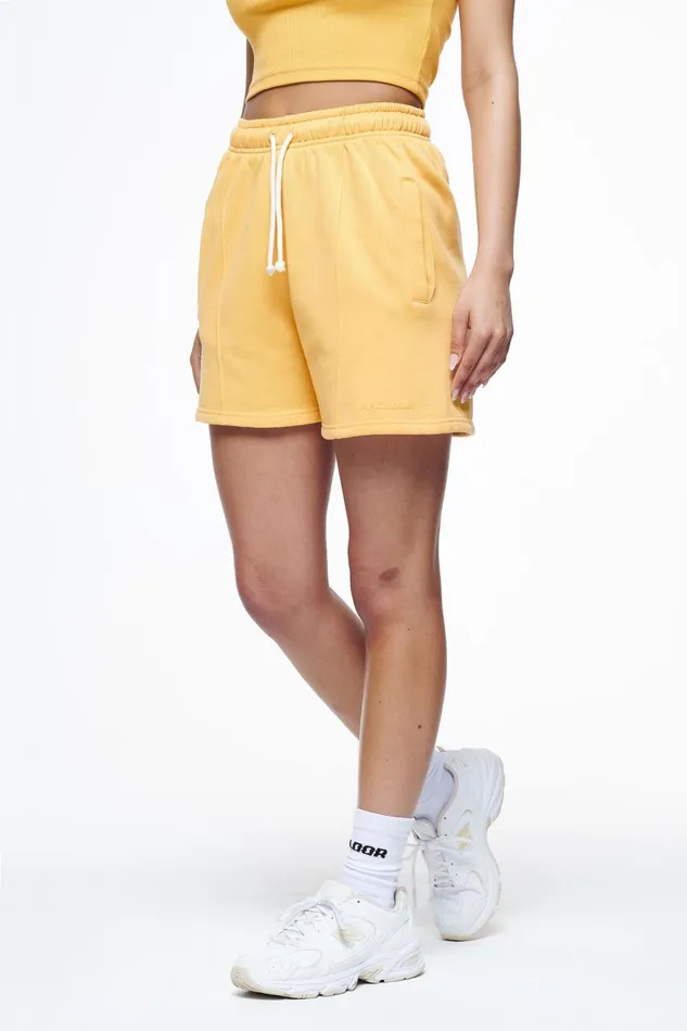 Women Pegador Shorts Umbria High Waisted Shorts Vintage Washed Golden Sun Gum