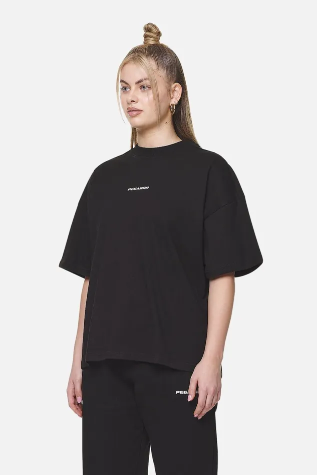 Women Pegador Tees Arendal Logo Heavy Oversized TeeBlack White Women Pegador Tees Arendal Logo Heavy Oversized TeeBlack White