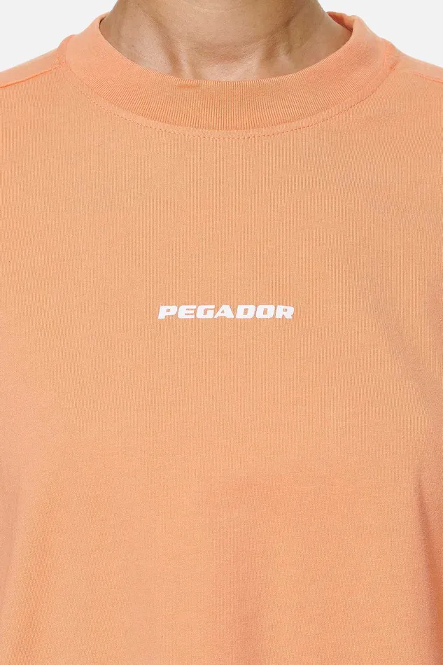 Women Pegador Tees Arendal Logo Heavy Oversized TeeWashed Apricot White