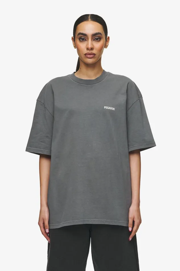 Women Pegador Tees Gulati Oversized Tee Vintage Grey Women Pegador Tees Gulati Oversized Tee Vintage Grey