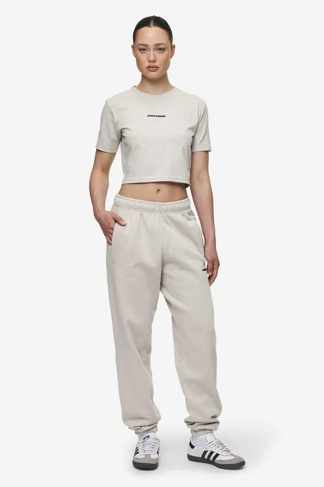 Women Pegador Tees Ines Cropped Baby Tee Washed Moon Grey Black Gum Women Pegador Tees Ines Cropped Baby Tee Washed Moon Grey Black Gum