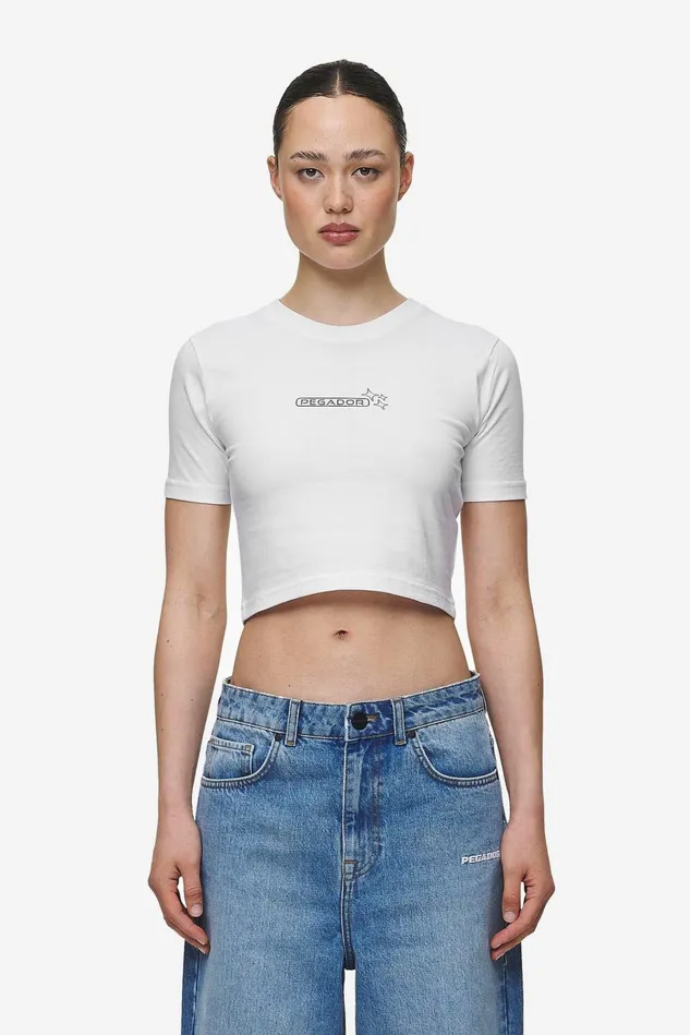 Women Pegador Tees Thea Baby Tee White