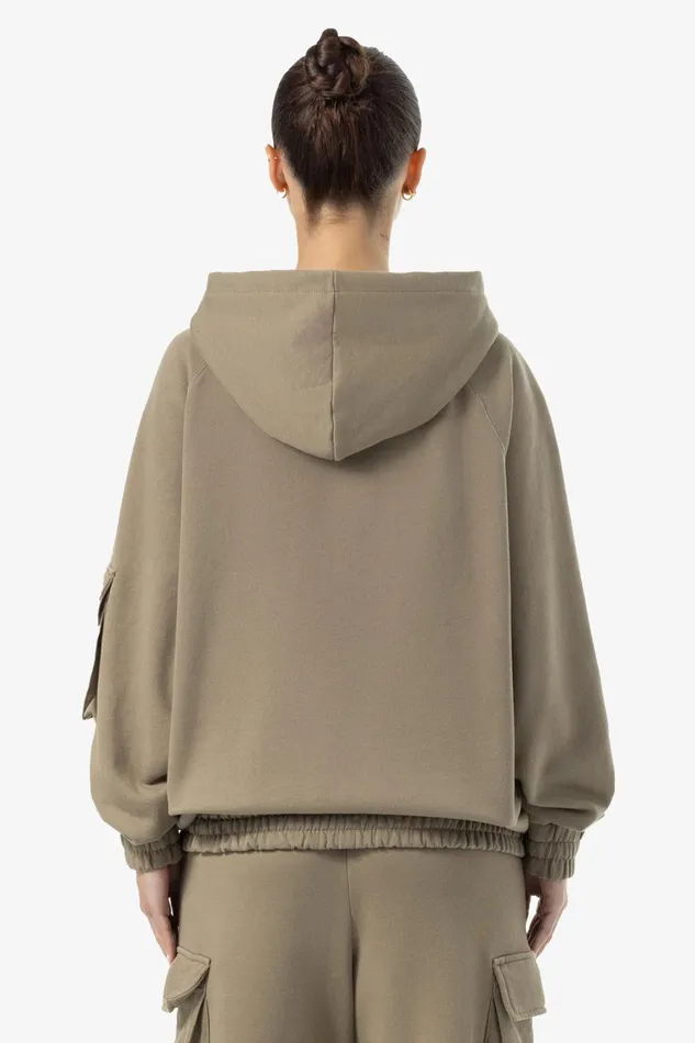 Women Pegador Zip Hoodies Nona Oversized Sweat Jacket Washed Desert Taupe Women Pegador Zip Hoodies Nona Oversized Sweat Jacket Washed Desert Taupe
