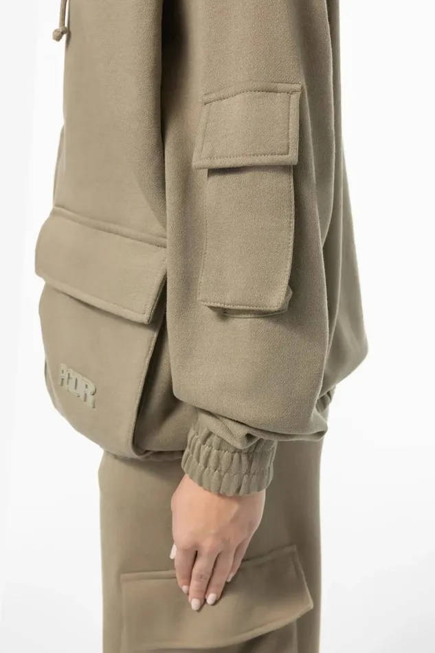 Women Pegador Zip Hoodies Nona Oversized Sweat Jacket Washed Desert Taupe Women Pegador Zip Hoodies Nona Oversized Sweat Jacket Washed Desert Taupe