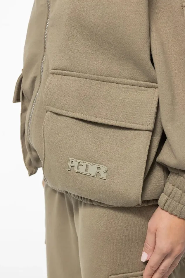Women Pegador Zip Hoodies Nona Oversized Sweat Jacket Washed Desert Taupe Women Pegador Zip Hoodies Nona Oversized Sweat Jacket Washed Desert Taupe
