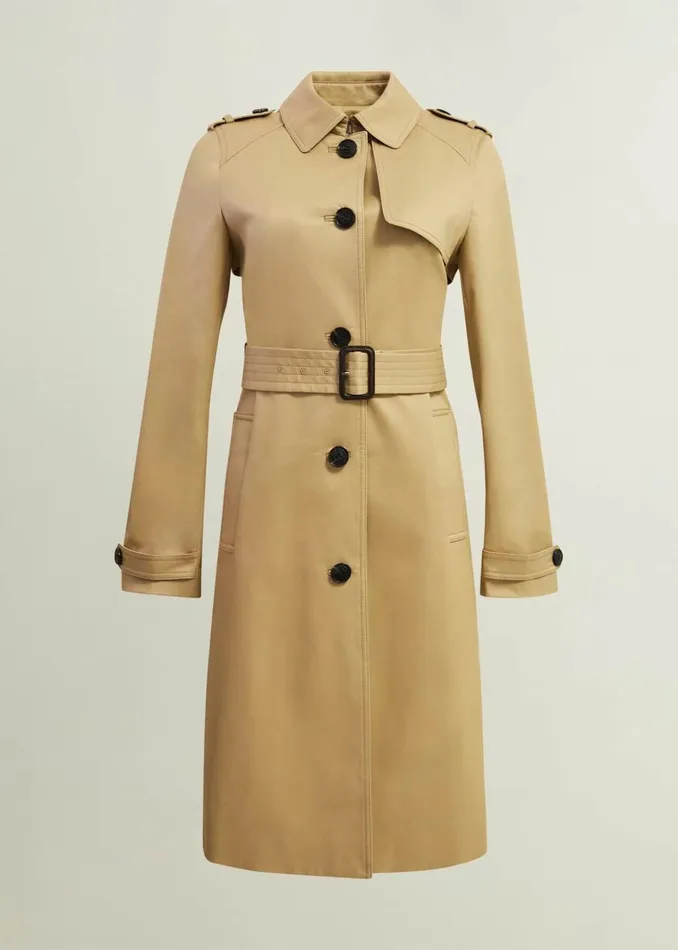 Women Petite Hallie Shower Resistant Trench Coat Fawn Beige Hobbs Coats and Jackets