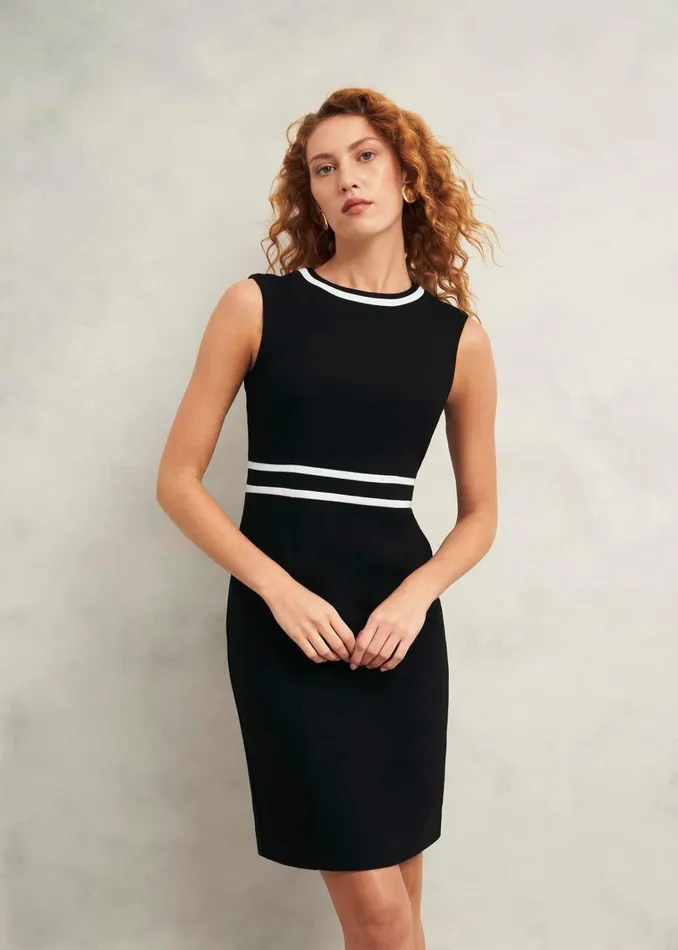 Women Petite Nory Dress Black Ivory Hobbs Dresses and Jumpsuits