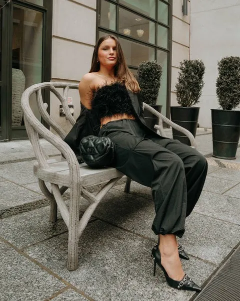 Women PIA PARACHUTE PANT BLACK Black Steve Madden Bottoms Women PIA PARACHUTE PANT BLACK Black Steve Madden Bottoms