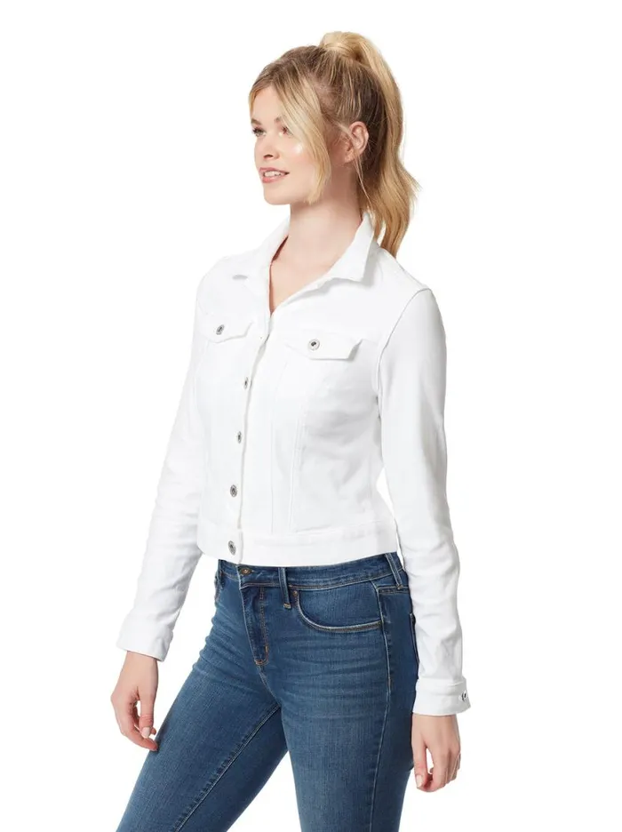 Women Pixie Jacket In White Jessica Simpson Denim