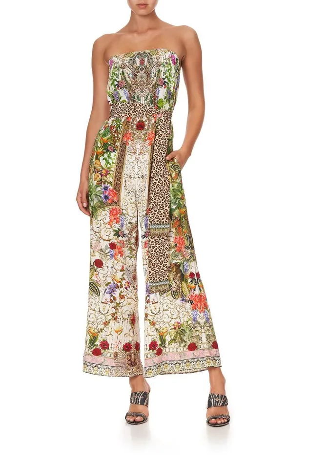 Women Playsuits and Jumpsuits Camilla Tie Waist Strapless Jumpsuit Fair Verona