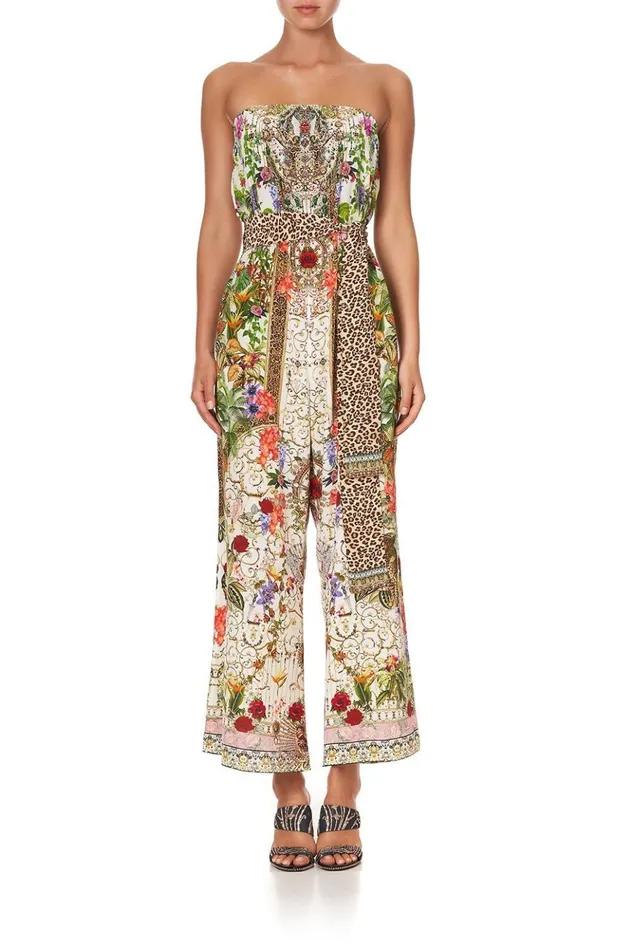 Women Playsuits and Jumpsuits Camilla Tie Waist Strapless Jumpsuit Fair Verona