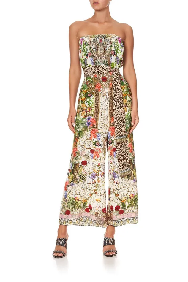 Women Playsuits and Jumpsuits Camilla Tie Waist Strapless Jumpsuit Fair Verona
