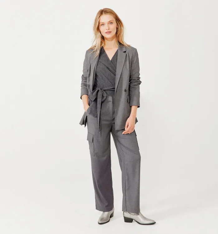 Women Pleated Jersey Crossover Top 8211 Dark Grey Promod Tops Women Pleated Jersey Crossover Top 8211 Dark Grey Promod Tops