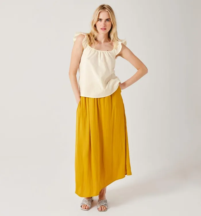 Women Plumetis Cotton Top 8211 Ecru Promod Tops Women Plumetis Cotton Top 8211 Ecru Promod Tops