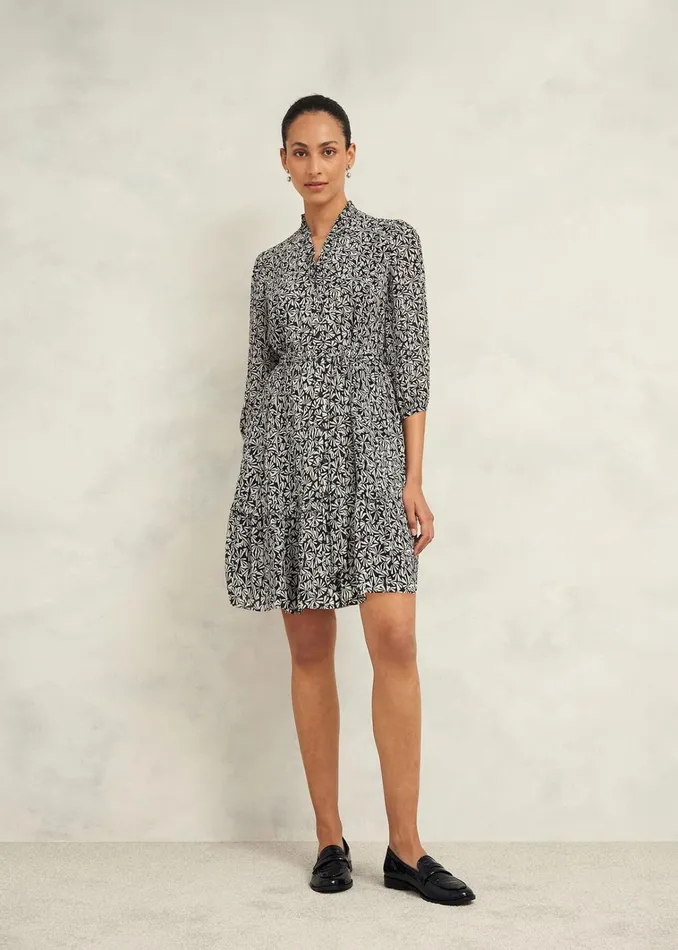 Women Polly Dress Navy Cream Hobbs Dresses and Jumpsuits