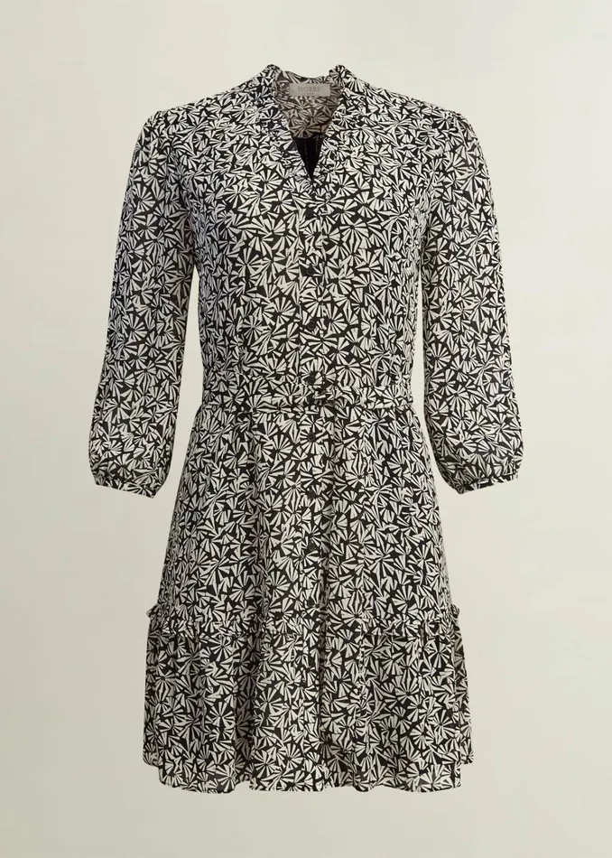 Women Polly Dress Navy Cream Hobbs Dresses and Jumpsuits