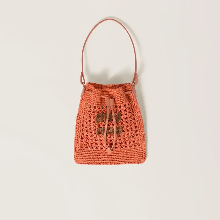 Women Pouches Miu Miu Woven Fabric Minibag Tulipcognac