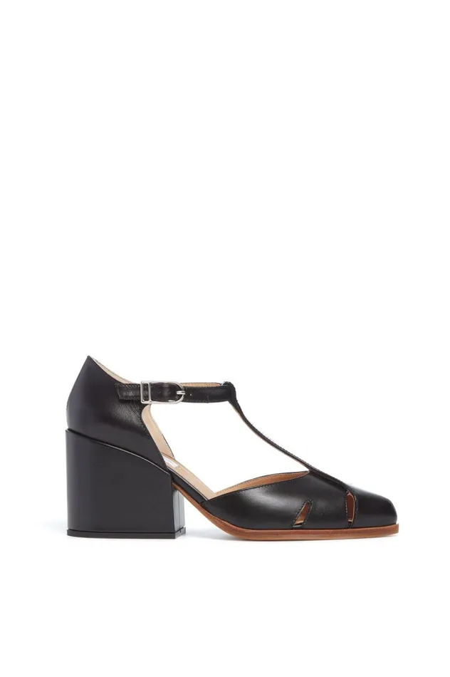 Women Pumps Gabriela Hearst Hawes Heel Pump In Black Leather