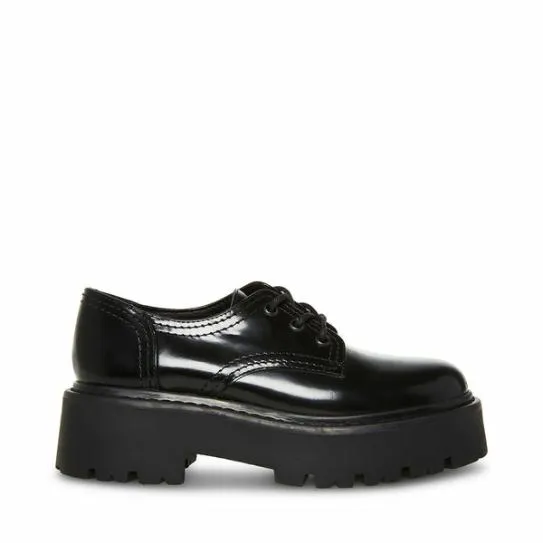 Women RAELYNN BLACK LEATHER Black Leather Steve Madden Loafers and Flats