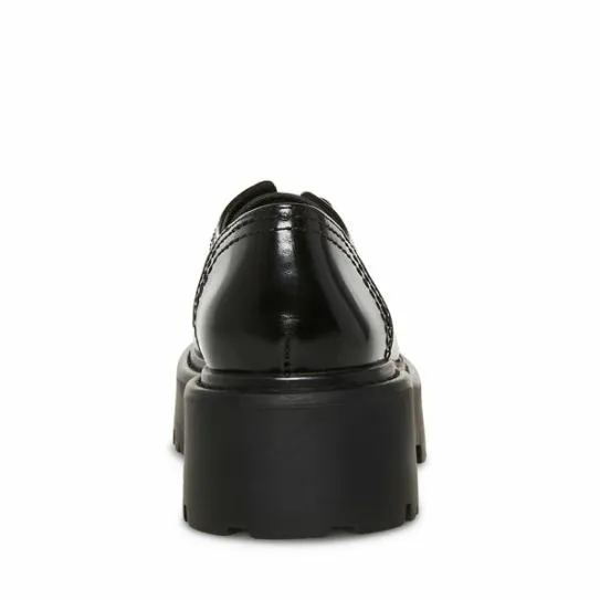 Women RAELYNN BLACK LEATHER Black Leather Steve Madden Loafers and Flats Women RAELYNN BLACK LEATHER Black Leather Steve Madden Loafers and Flats