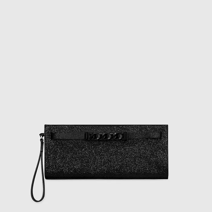 Women Rebecca Minkoff Clutches Curb Link Clutch Black Women Rebecca Minkoff Clutches Curb Link Clutch Black