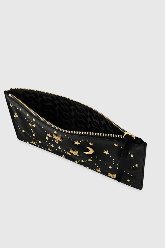 Women Rebecca Minkoff Clutches Large Celestial Studded Pouch Black Women Rebecca Minkoff Clutches Large Celestial Studded Pouch Black