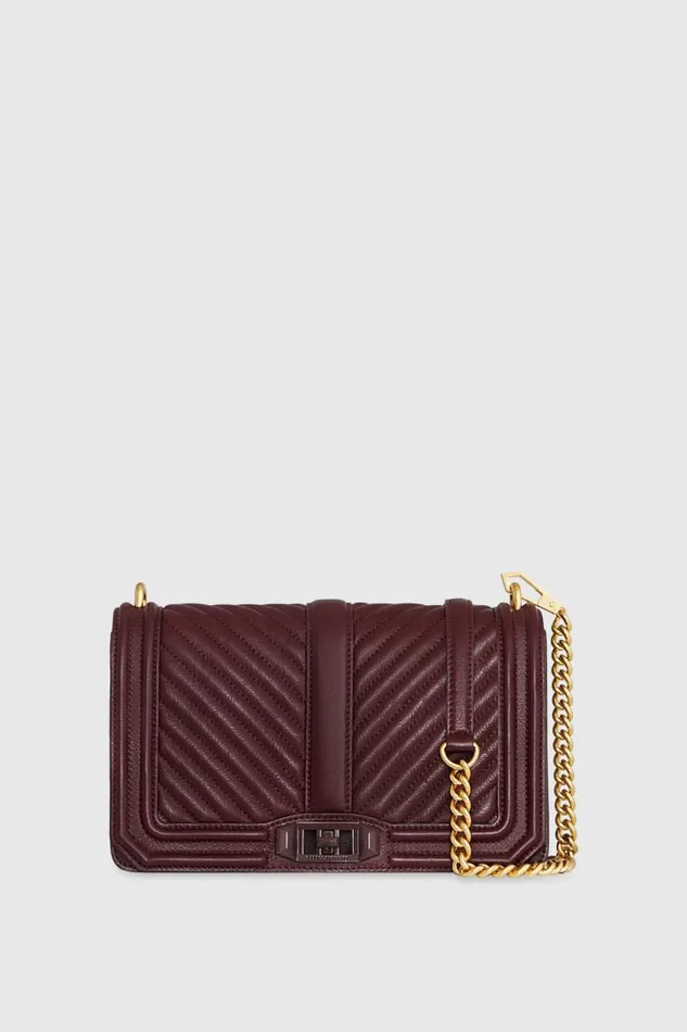Women Rebecca Minkoff Crossbody Bags Chevron Quilted Love Crossbody Port