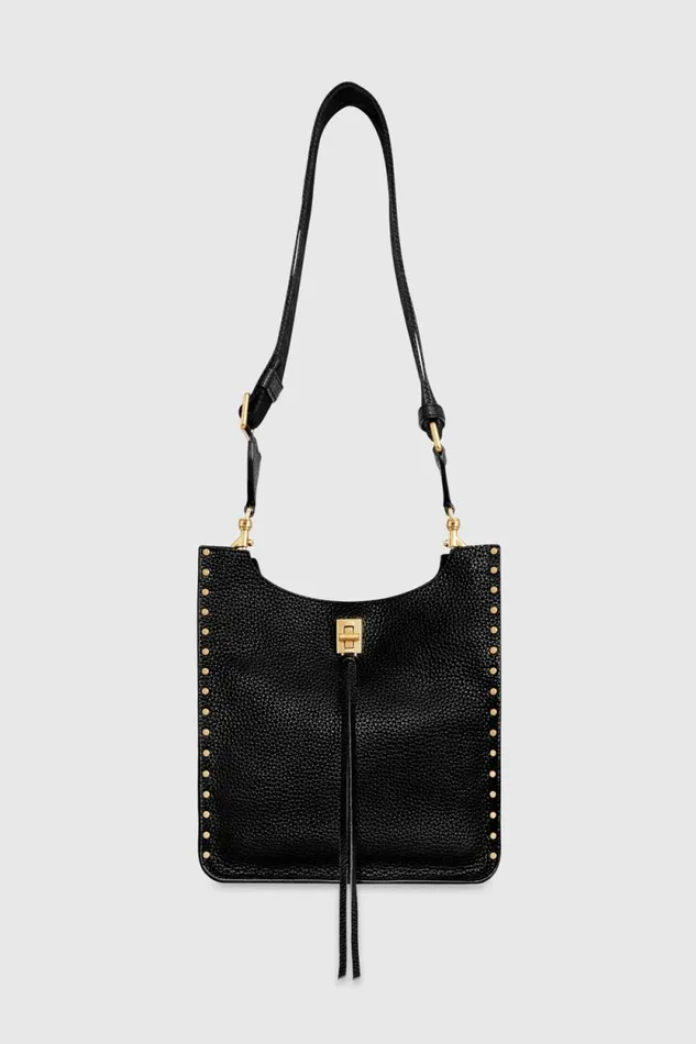 Women Rebecca Minkoff Crossbody Bags Darren Medium Feed Black