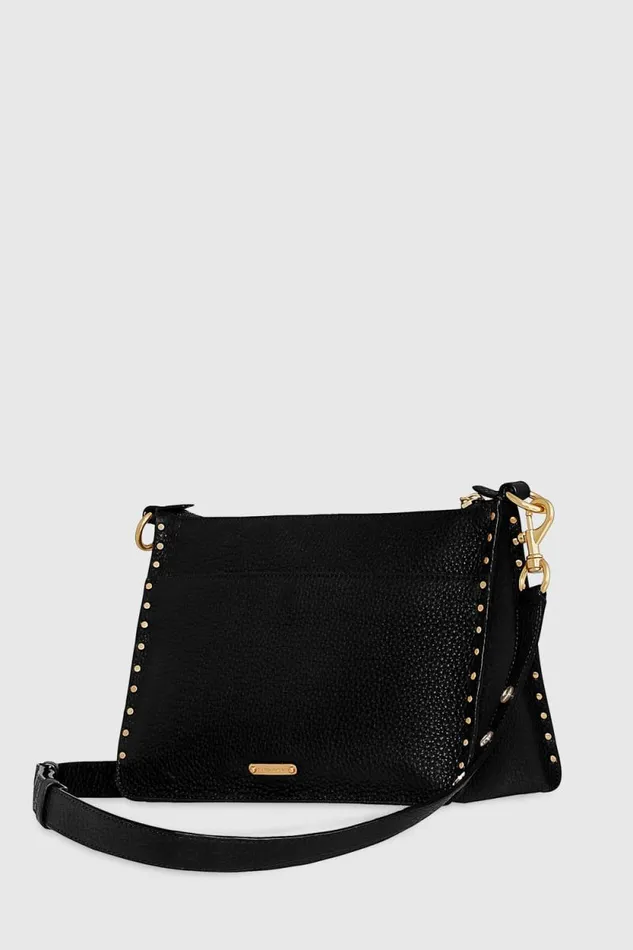 Women Rebecca Minkoff Crossbody Bags Darren Signature Shoulder Bag Black Women Rebecca Minkoff Crossbody Bags Darren Signature Shoulder Bag Black