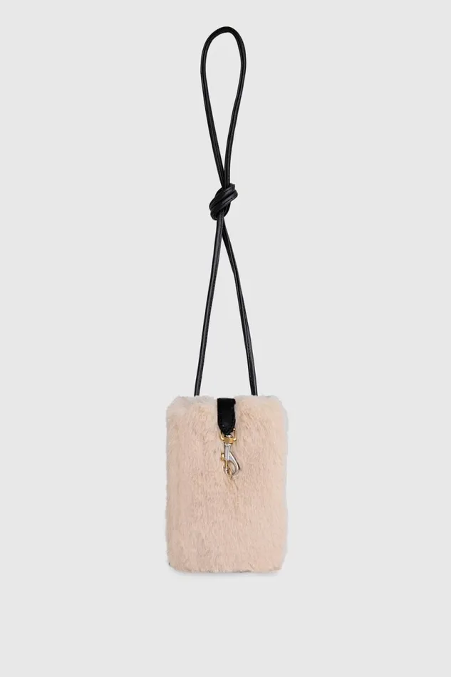 Women Rebecca Minkoff Crossbody Bags Fur Phone Crossbody Shell
