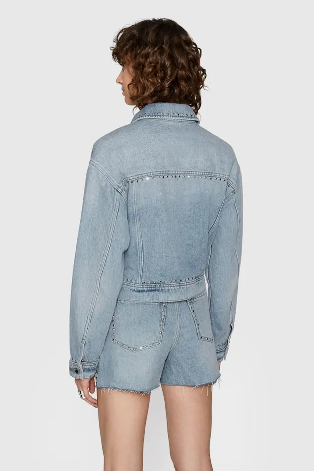 Women Rebecca Minkoff Outerwear Rosco Crop Trucker Ludlow Wash Women Rebecca Minkoff Outerwear Rosco Crop Trucker Ludlow Wash