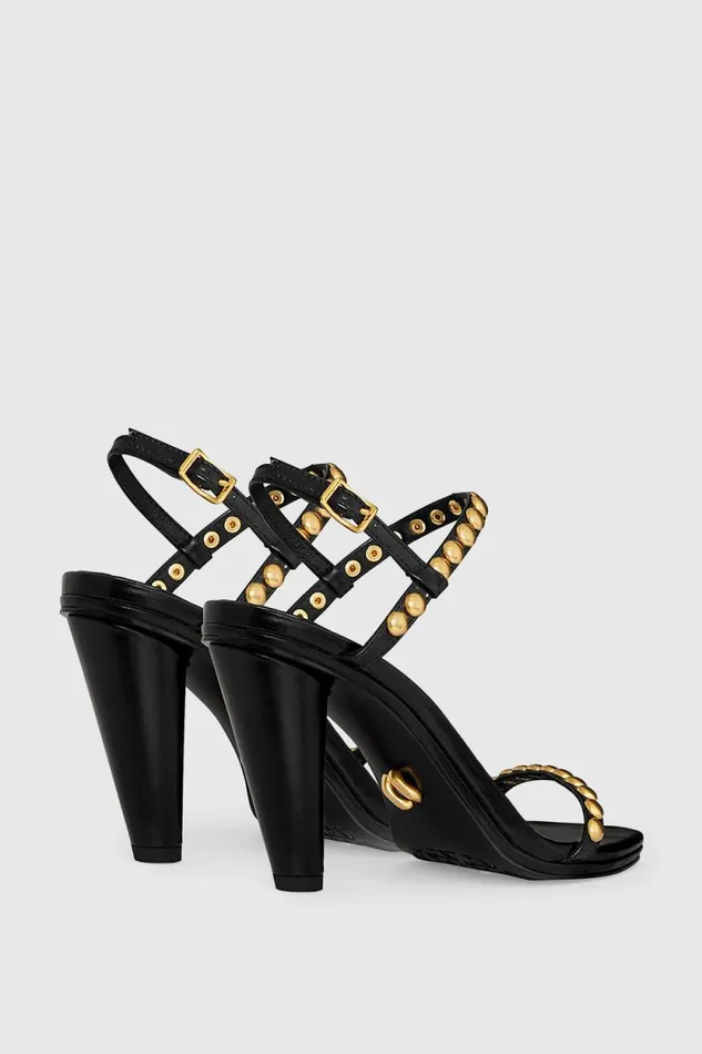 Women Rebecca Minkoff Shoes Darren Studded Sandal Black Women Rebecca Minkoff Shoes Darren Studded Sandal Black