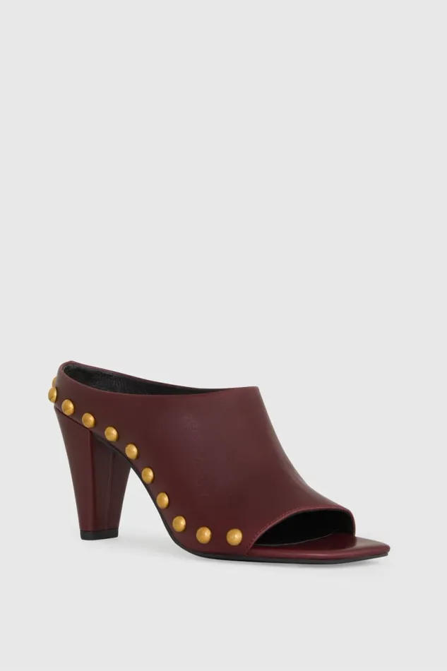 Women Rebecca Minkoff Shoes Milan Stud Mule Port Women Rebecca Minkoff Shoes Milan Stud Mule Port
