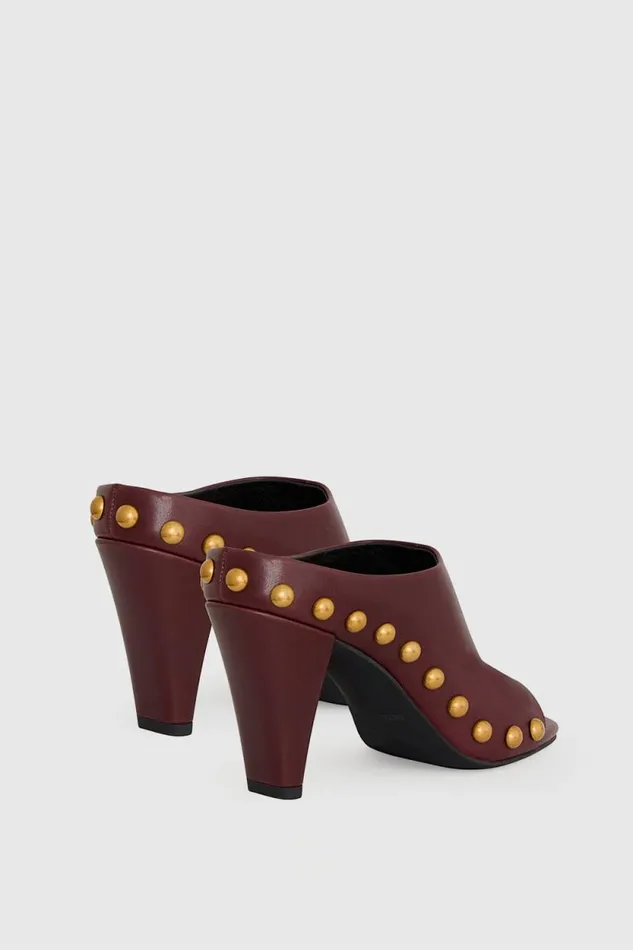 Women Rebecca Minkoff Shoes Milan Stud Mule Port Women Rebecca Minkoff Shoes Milan Stud Mule Port