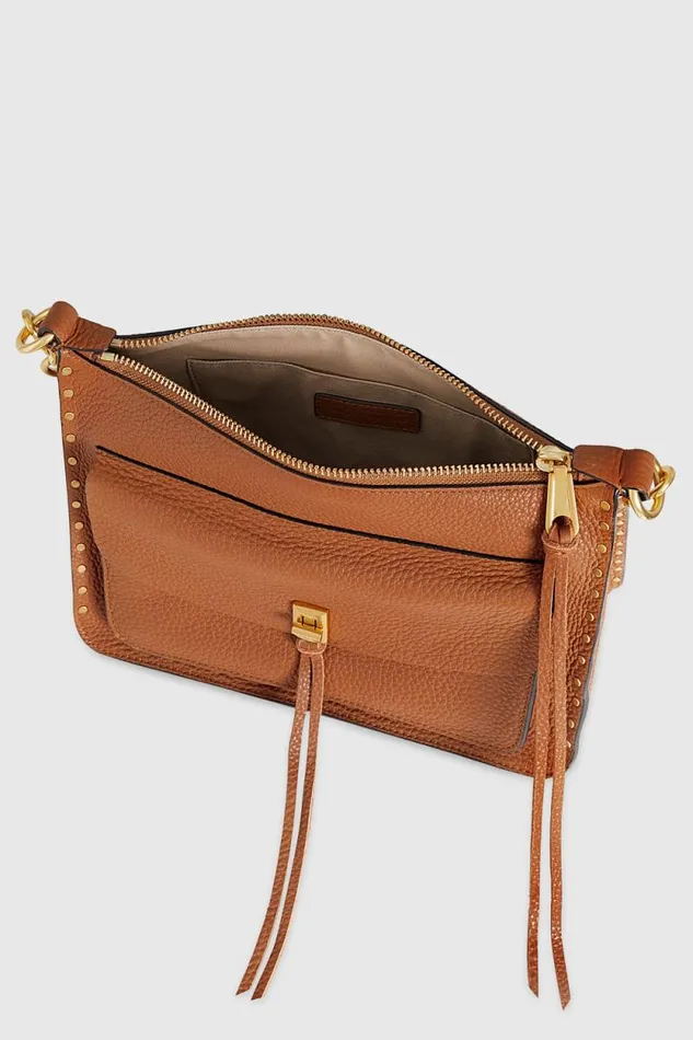 Women Rebecca Minkoff Shoulder Bags Darren Signature Shoulder Bag Caramello Women Rebecca Minkoff Shoulder Bags Darren Signature Shoulder Bag Caramello