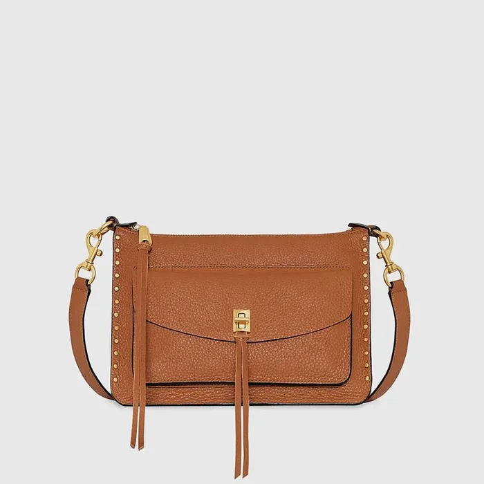 Women Rebecca Minkoff Shoulder Bags Darren Signature Shoulder Bag Caramello Women Rebecca Minkoff Shoulder Bags Darren Signature Shoulder Bag Caramello