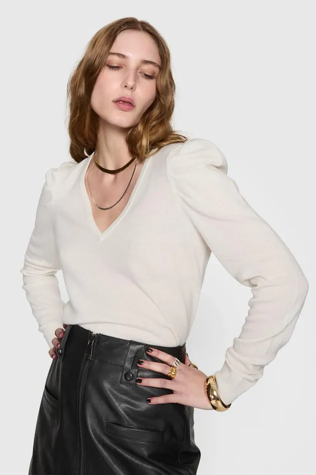 Women Rebecca Minkoff Tops Janine Sweater Winter White
