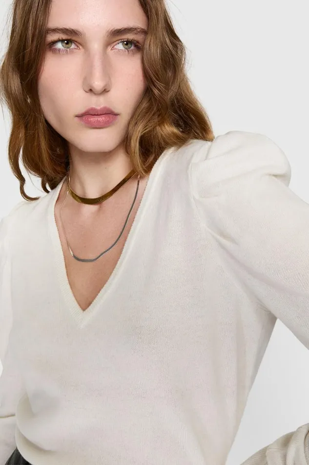 Women Rebecca Minkoff Tops Janine Sweater Winter White Women Rebecca Minkoff Tops Janine Sweater Winter White