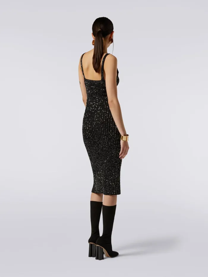 Women Ribbed Viscose Blend Dress With Sequins Black Missoni Dresses Women Ribbed Viscose Blend Dress With Sequins Black Missoni Dresses